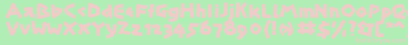 Papercuts Font – Pink Fonts on Green Background