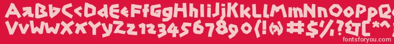 Papercuts Font – Pink Fonts on Red Background