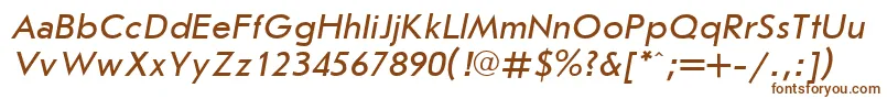 Шрифт JournalsansItalicCyrillic – коричневые шрифты на белом фоне