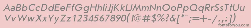 JournalsansItalicCyrillic Font – Gray Fonts on Pink Background