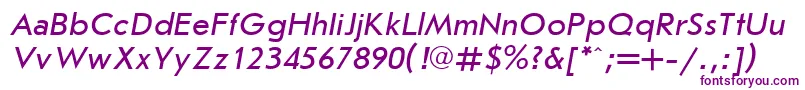 JournalsansItalicCyrillic Font – Purple Fonts on White Background