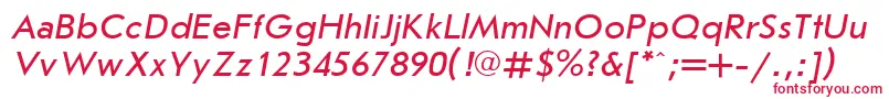 JournalsansItalicCyrillic Font – Red Fonts on White Background