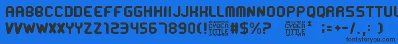 Шрифт CyberTittle – чёрные шрифты на синем фоне