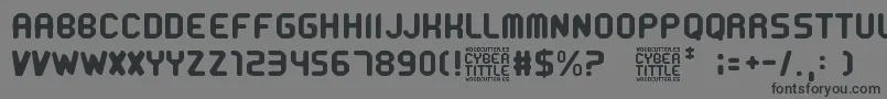 CyberTittle Font – Black Fonts on Gray Background