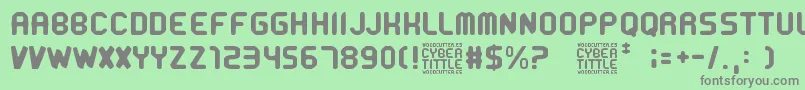 Шрифт CyberTittle – серые шрифты на зелёном фоне