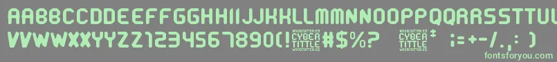 Шрифт CyberTittle – зелёные шрифты на сером фоне