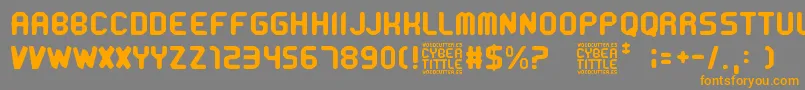 Шрифт CyberTittle – оранжевые шрифты на сером фоне