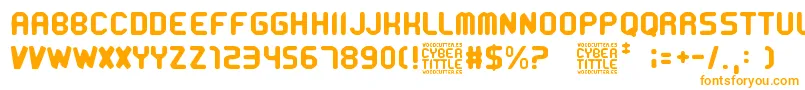 CyberTittle Font – Orange Fonts on White Background