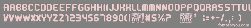 Шрифт CyberTittle – розовые шрифты на сером фоне