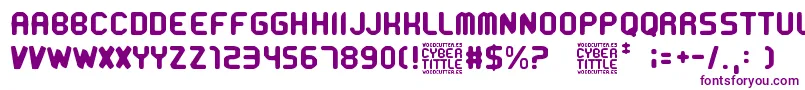 CyberTittle-fontti – violetit fontit valkoisella taustalla