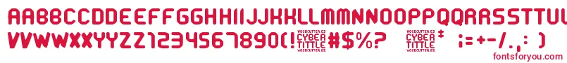 Шрифт CyberTittle – красные шрифты на белом фоне