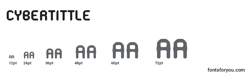 CyberTittle Font Sizes