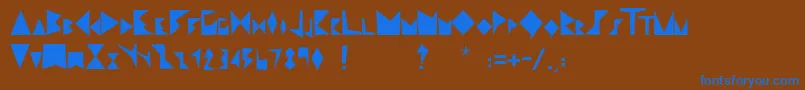 More about Recorte02 Font Recorte02 Font – Blue Fonts on Brown Background