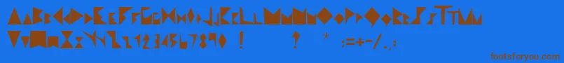 Recorte02 Font – Brown Fonts on Blue Background