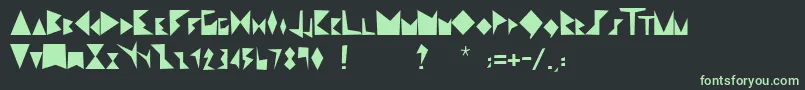 フォントRecorte02 – 黒い背景に緑の文字