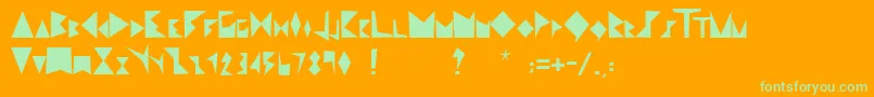 Recorte02 Font – Green Fonts on Orange Background