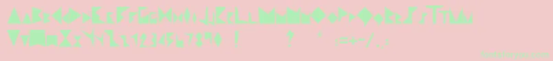 fuente Recorte02 – Fuentes Verdes Sobre Fondo Rosa