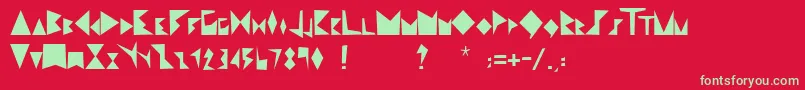 Recorte02 Font – Green Fonts on Red Background