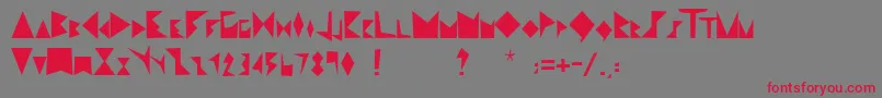 フォントRecorte02 – 赤い文字の灰色の背景