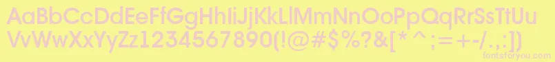 AAvanteltDemibold Font – Pink Fonts on Yellow Background