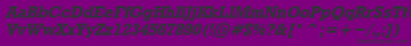 RodeoBoldItalic Font – Black Fonts on Purple Background