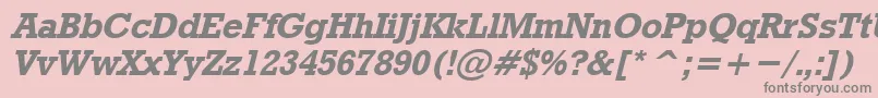 RodeoBoldItalic Font – Gray Fonts on Pink Background