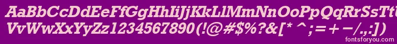RodeoBoldItalic Font – Pink Fonts on Purple Background