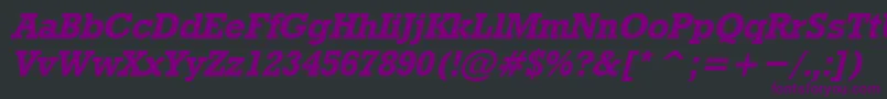 RodeoBoldItalic-Schriftart – Violette Schriften auf schwarzem Hintergrund