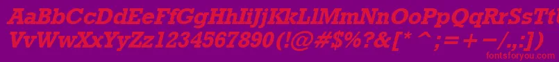 fuente RodeoBoldItalic – Fuentes Rojas Sobre Fondo Morado