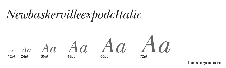 NewbaskervilleexpodcItalic Font Sizes