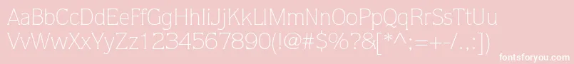 QuorumstdLight Font – White Fonts on Pink Background