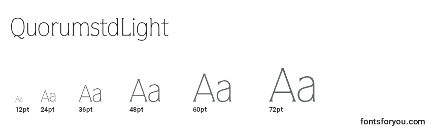 QuorumstdLight Font Sizes