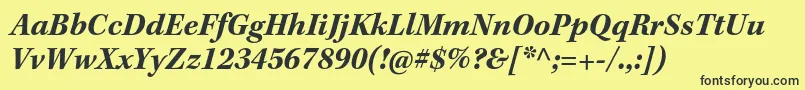 KeplerstdBoldit Font – Black Fonts on Yellow Background