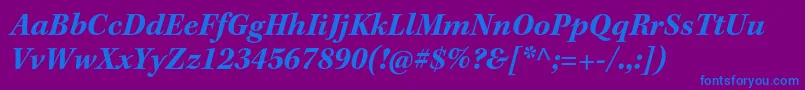 KeplerstdBoldit Font – Blue Fonts on Purple Background