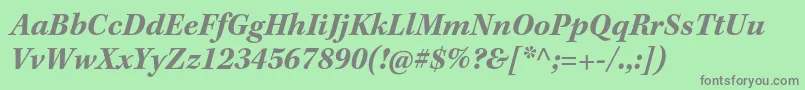 KeplerstdBoldit Font – Gray Fonts on Green Background