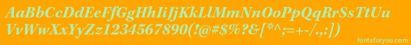 KeplerstdBoldit Font – Green Fonts on Orange Background