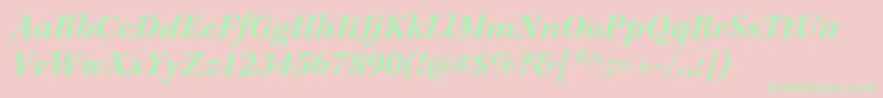 KeplerstdBoldit Font – Green Fonts on Pink Background