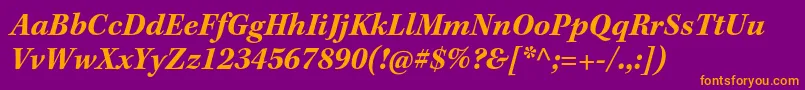 KeplerstdBoldit Font – Orange Fonts on Purple Background