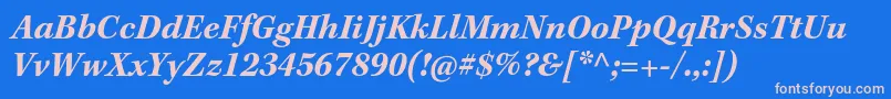 KeplerstdBoldit Font – Pink Fonts on Blue Background