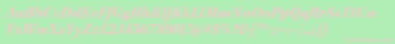 KeplerstdBoldit Font – Pink Fonts on Green Background