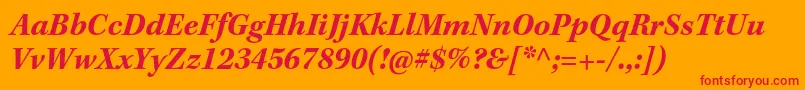 KeplerstdBoldit Font – Red Fonts on Orange Background