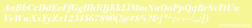 KeplerstdBoldit Font – White Fonts on Yellow Background