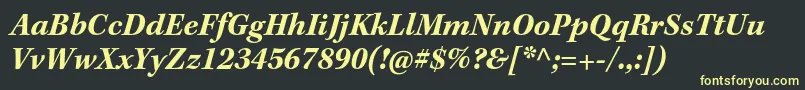 KeplerstdBoldit Font – Yellow Fonts on Black Background