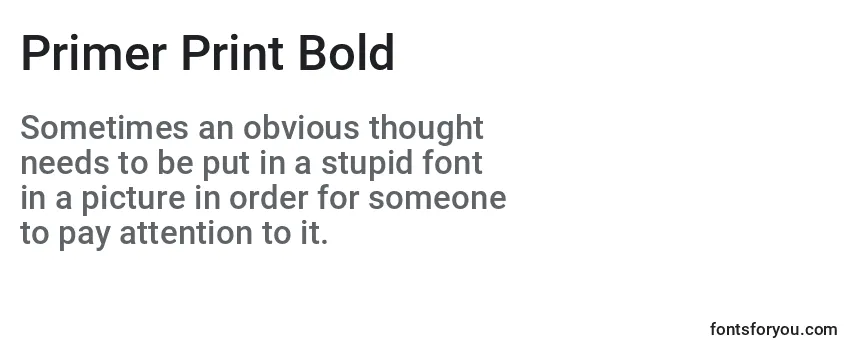 Primer Print Bold Font