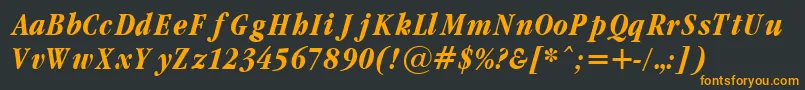 Шрифт GrmndBi – оранжевые шрифты на чёрном фоне