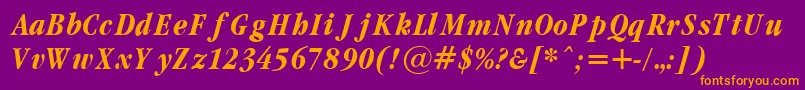 GrmndBi Font – Orange Fonts on Purple Background