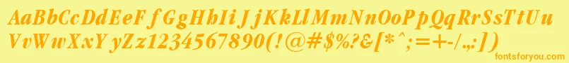 GrmndBi Font – Orange Fonts on Yellow Background