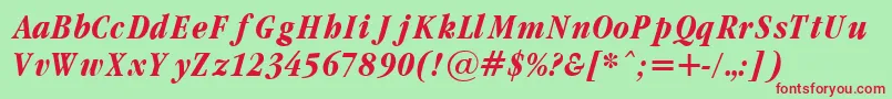 GrmndBi Font – Red Fonts on Green Background