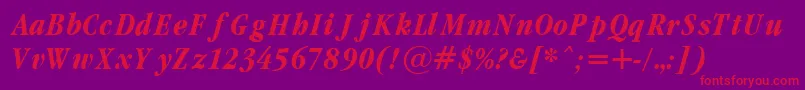 GrmndBi Font – Red Fonts on Purple Background