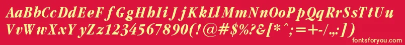 GrmndBi Font – Yellow Fonts on Red Background